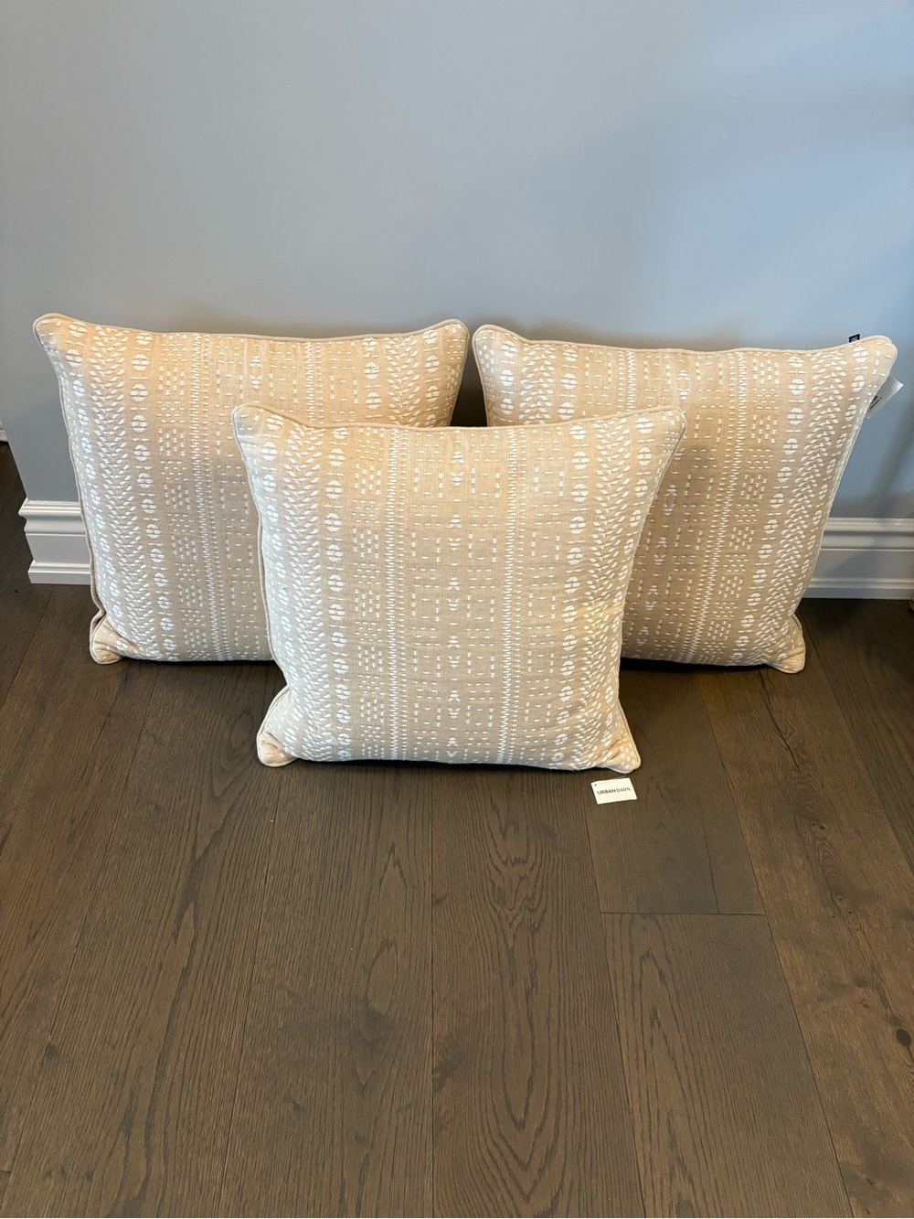 Urban Barn beige toss pillows NWT ret $167 w tx